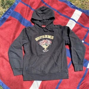 Supreme F Em All 1994-2017 floral Flower Bouquet embroidered Hoodie anniversary